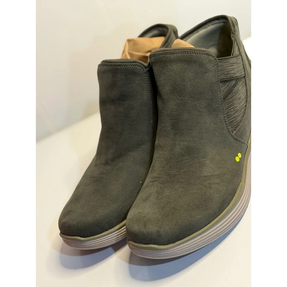 Ryka Noelle 2 Ankle‎ Boots Alpine Green Water Repellent Side Zip Shoes 7.5 Women